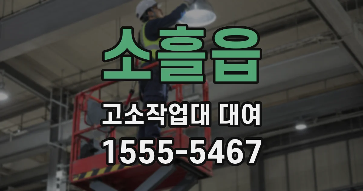 소흘읍 고소작업대 대여