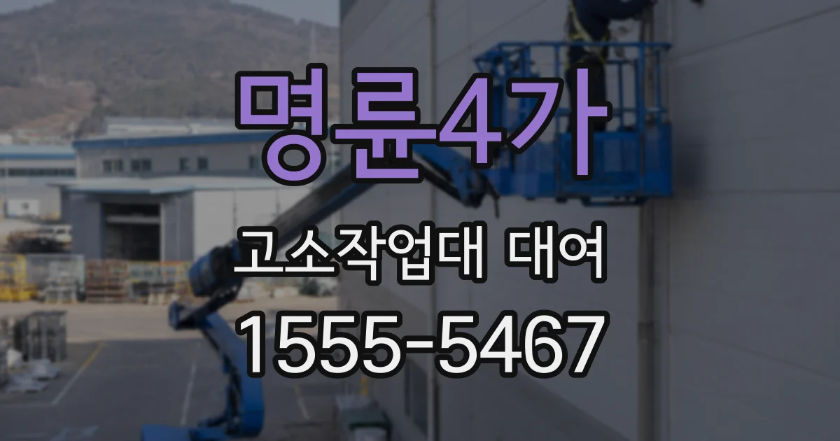 명륜4가 고소작업대 대여
