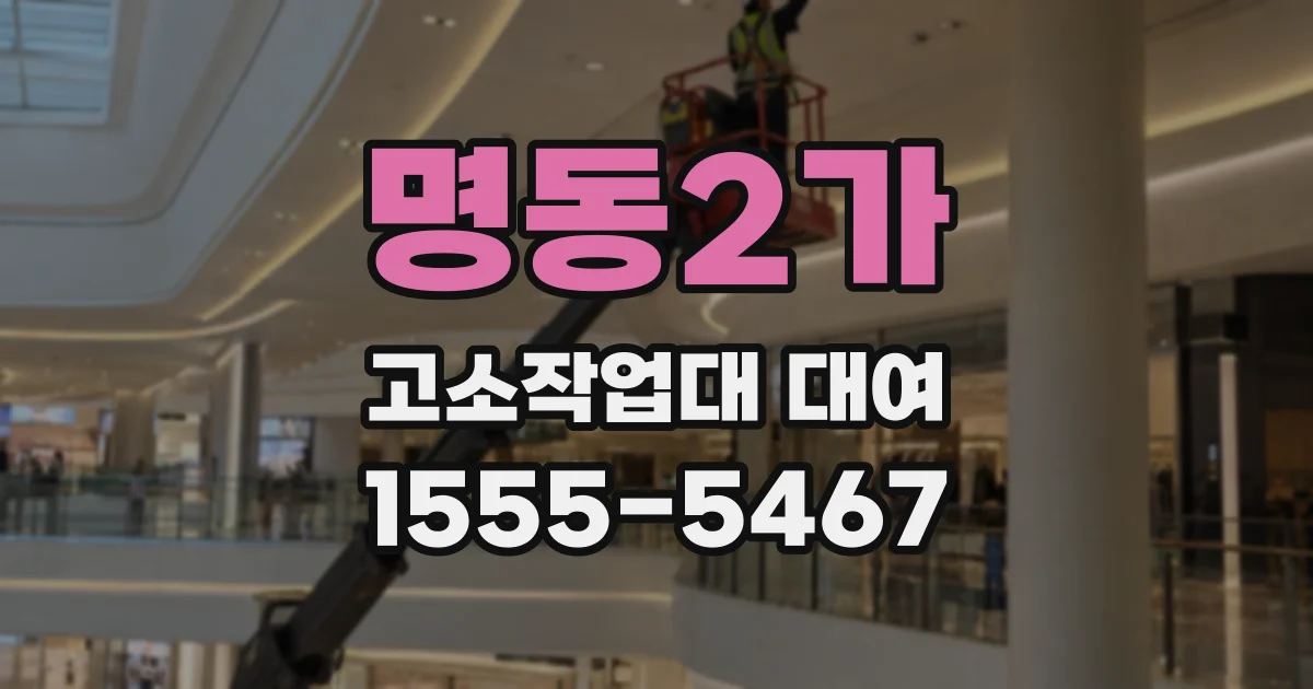 명동2가 고소작업대 대여