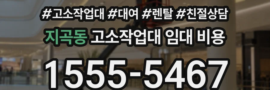 지곡동 고소작업대 임대 비용