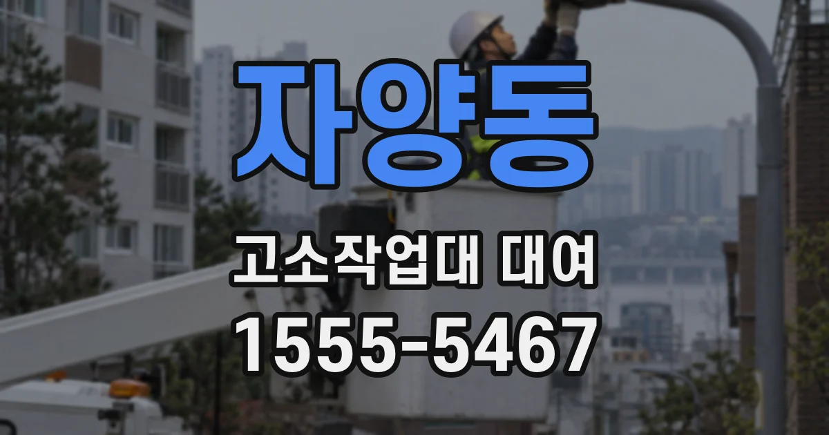 자양동 고소작업대 대여