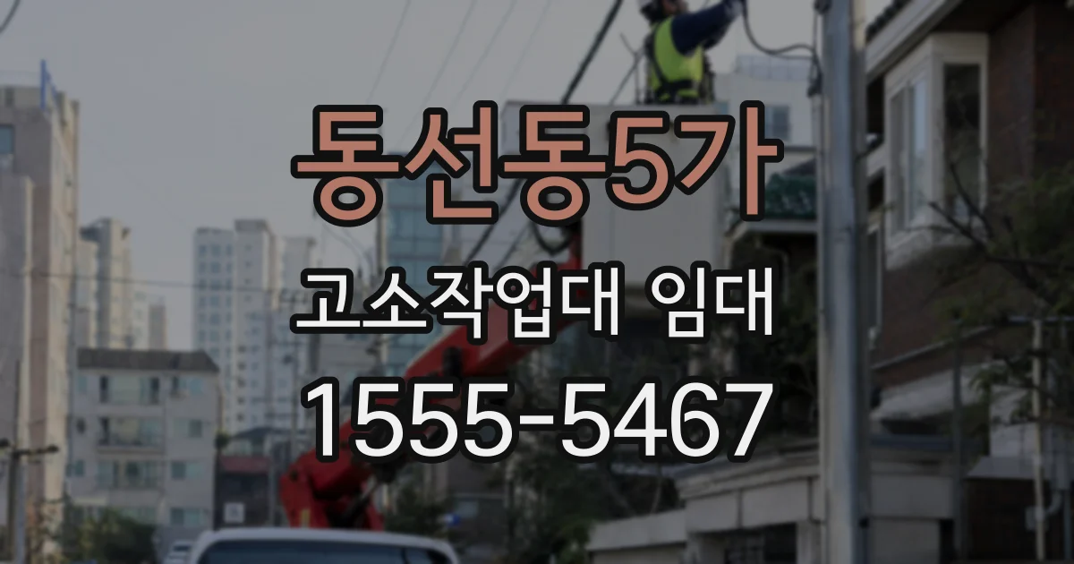 동선동5가 고소작업대 임대