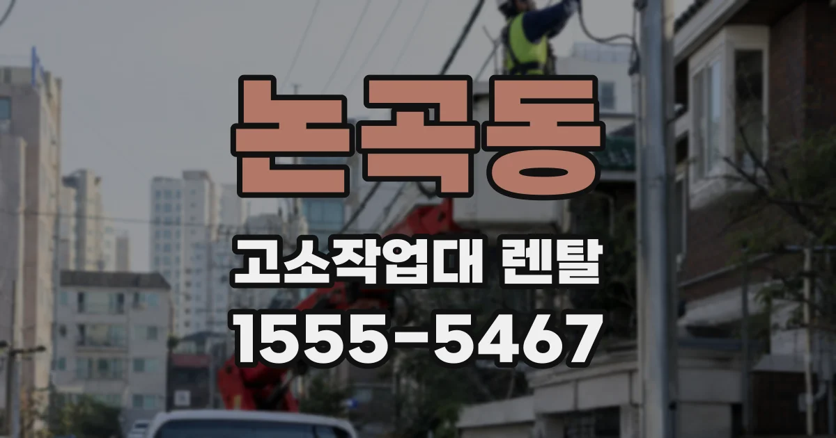 논곡동 고소작업대 렌탈