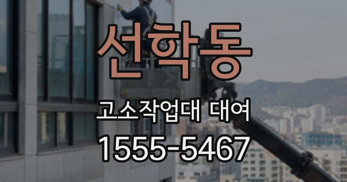 선학동 고소작업대 대여
