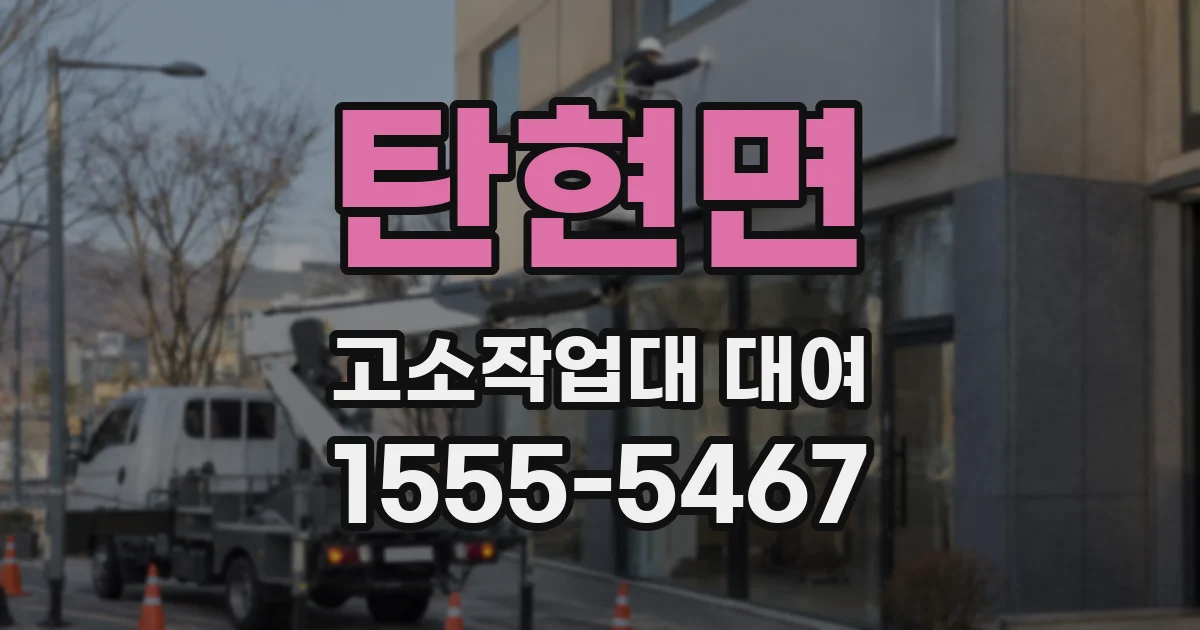 탄현면 고소작업대 대여