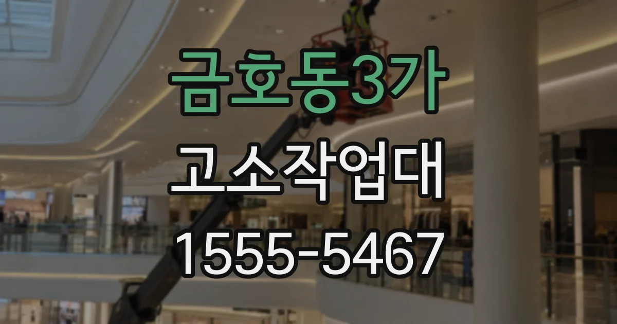 금호동3가 고소작업대