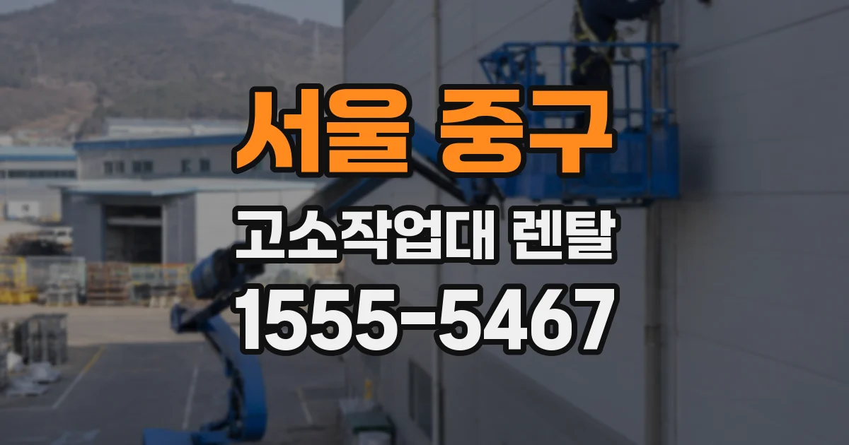 서울 중구 고소작업대 렌탈