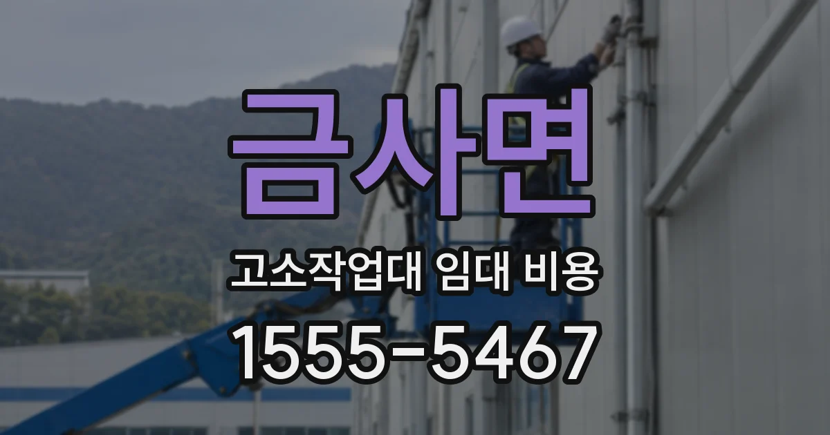 금사면 고소작업대 임대 비용