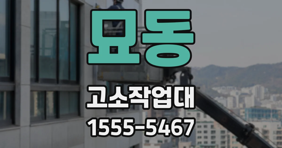 묘동 고소작업대