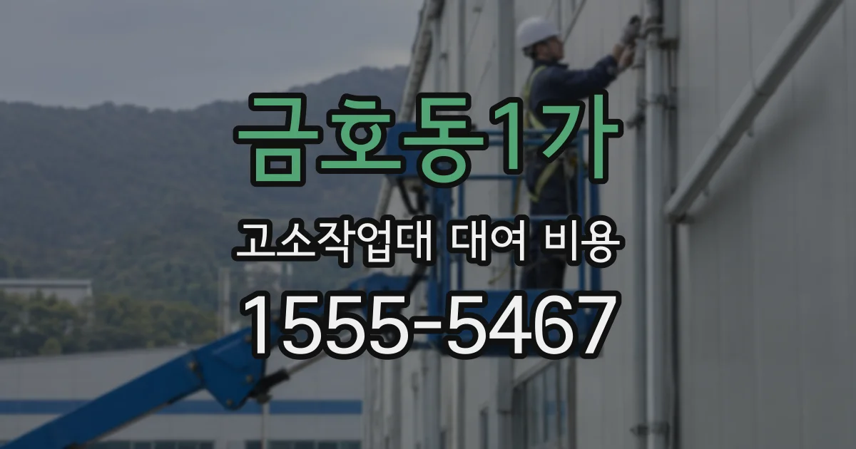 금호동1가 고소작업대 대여 비용
