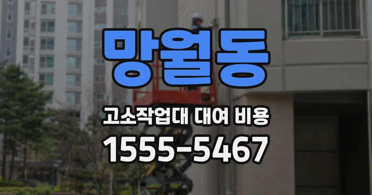 망월동 고소작업대 대여 비용