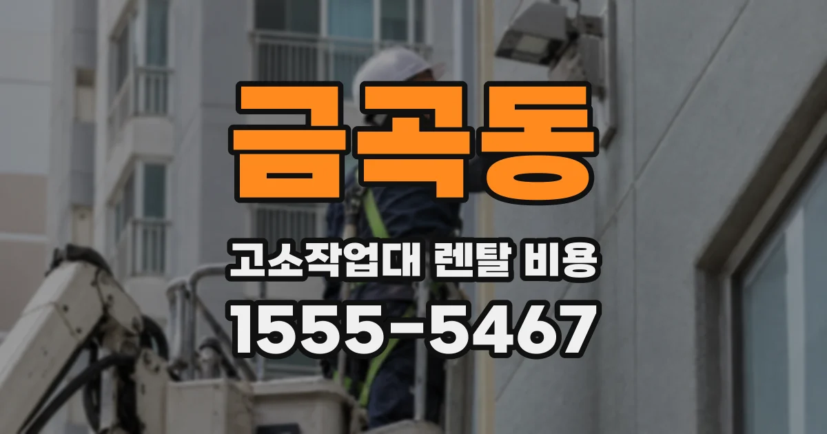금곡동 고소작업대 렌탈 비용