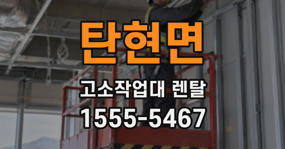 탄현면 고소작업대 렌탈