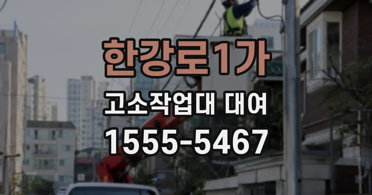 한강로1가 고소작업대 대여
