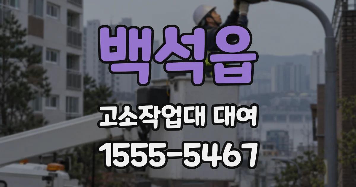 백석읍 고소작업대 대여