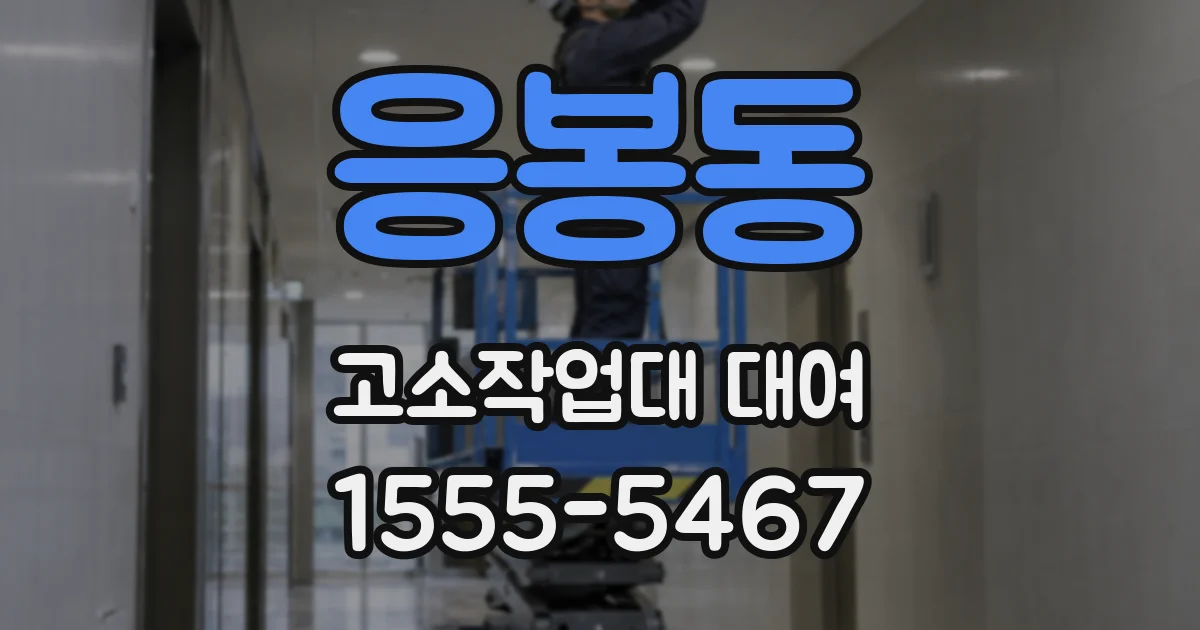 응봉동 고소작업대 대여