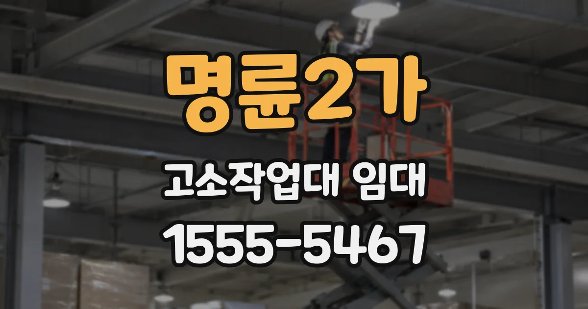 명륜2가 고소작업대 임대