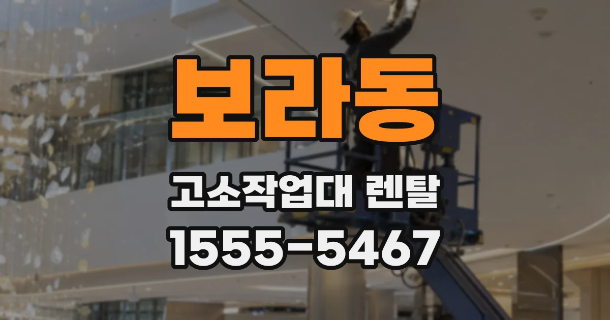 보라동 고소작업대 렌탈
