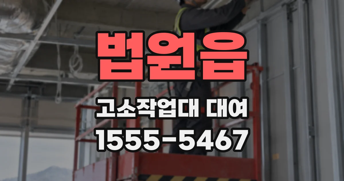 법원읍 고소작업대 대여