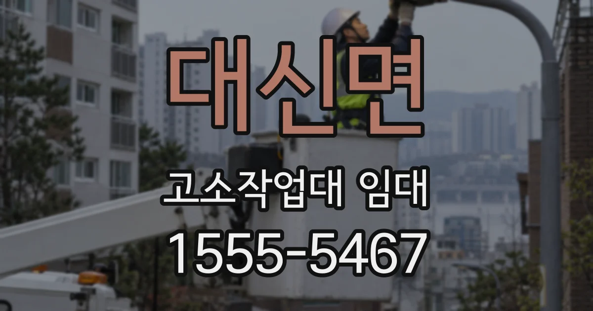 대신면 고소작업대 임대