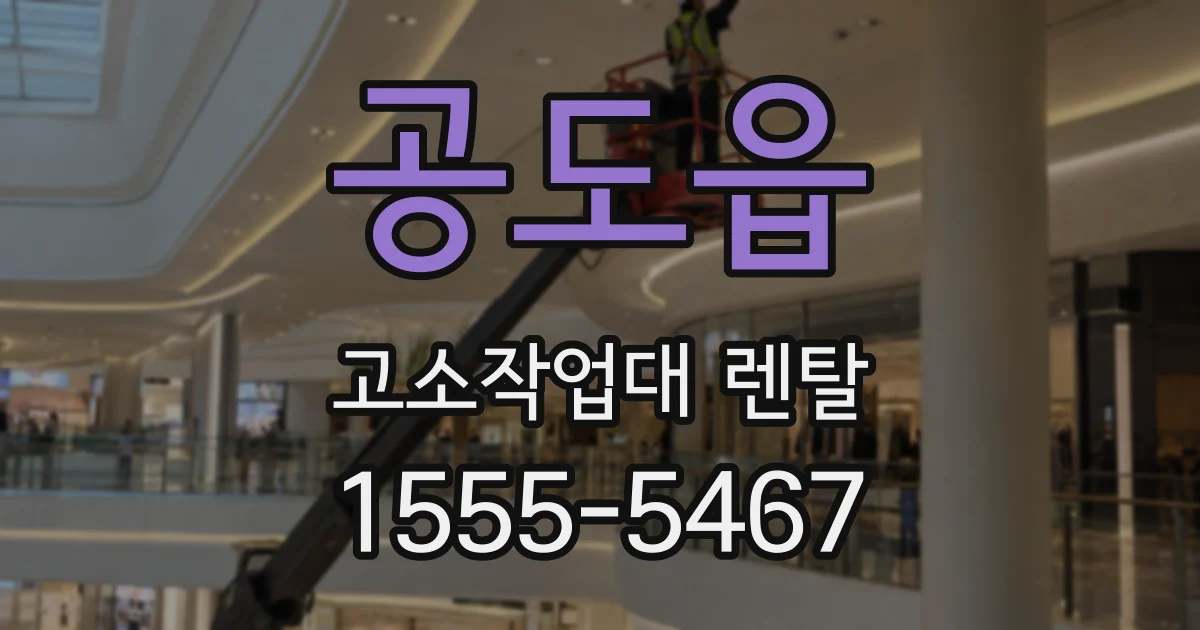 공도읍 고소작업대 렌탈