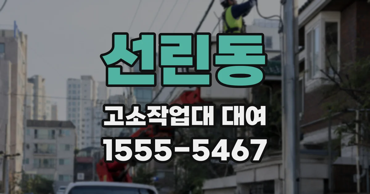 선린동 고소작업대 대여