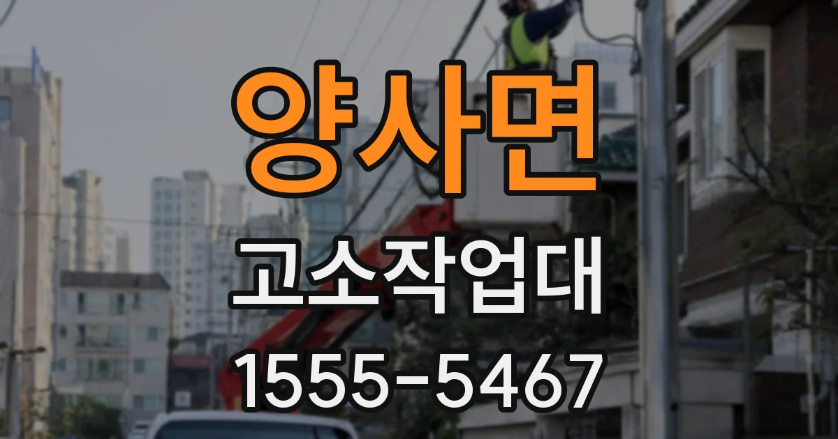 양사면 고소작업대