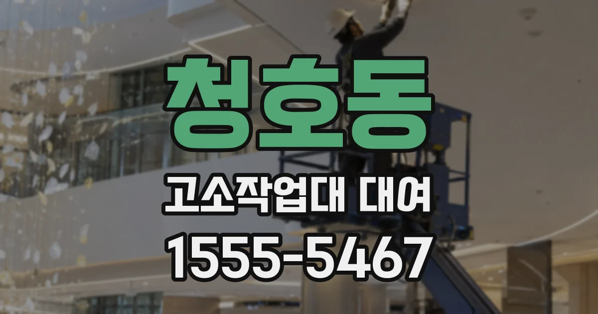청호동 고소작업대 대여