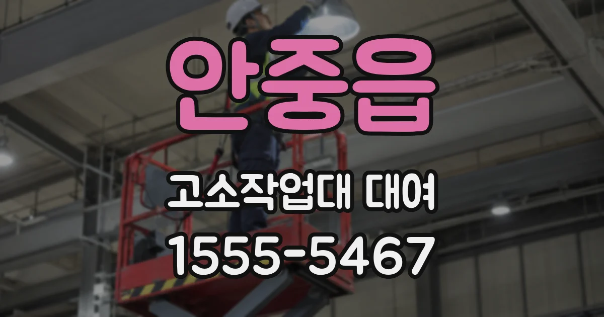 안중읍 고소작업대 대여