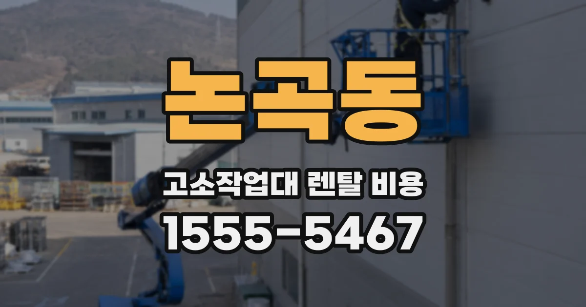 논곡동 고소작업대 렌탈 비용