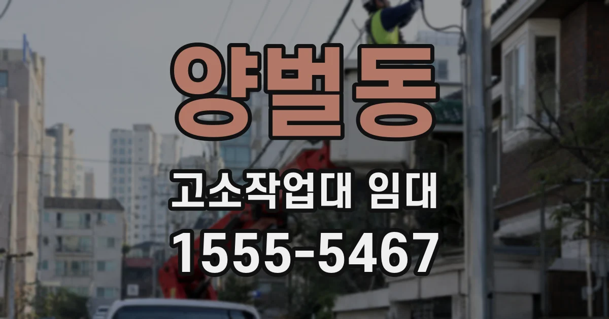 양벌동 고소작업대 임대