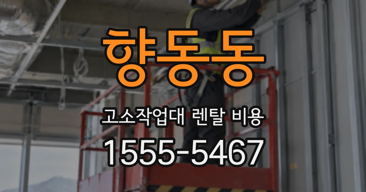 향동동 고소작업대 렌탈 비용