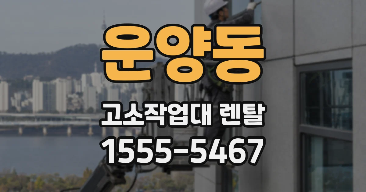 운양동 고소작업대 렌탈