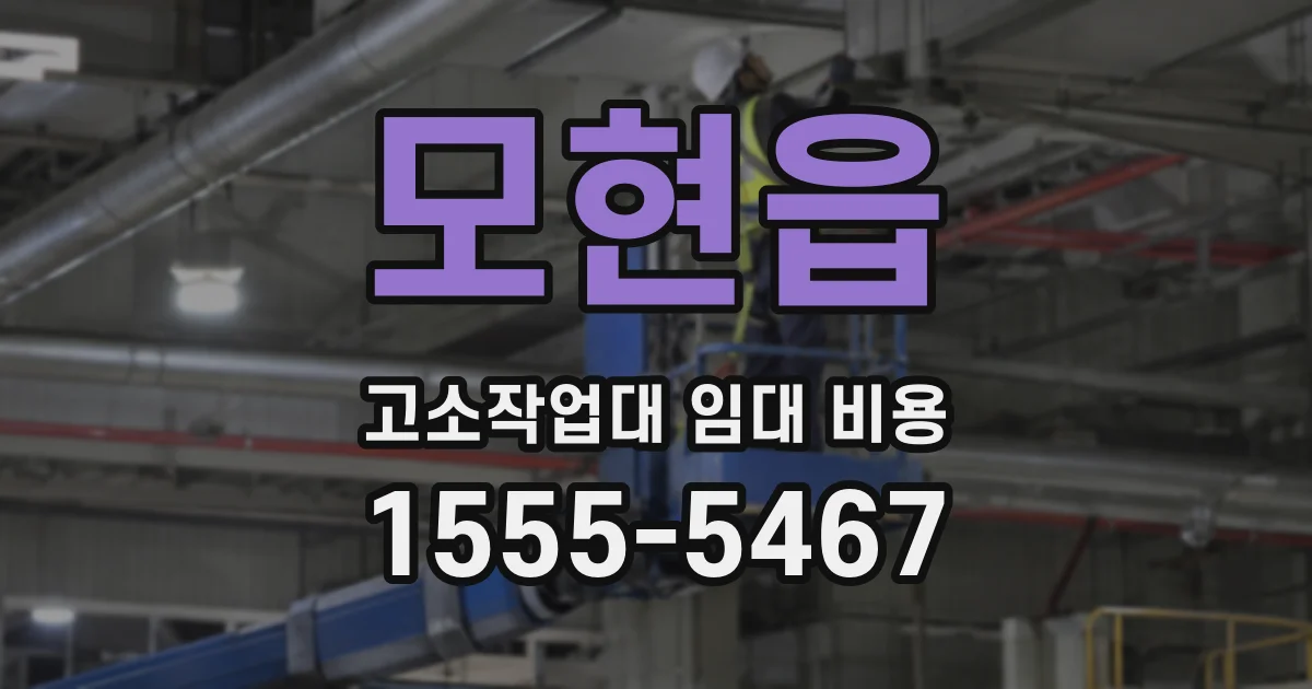 모현읍 고소작업대 임대 비용