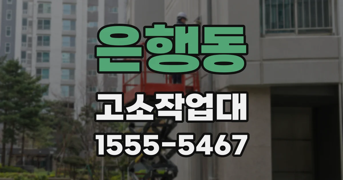 은행동 고소작업대