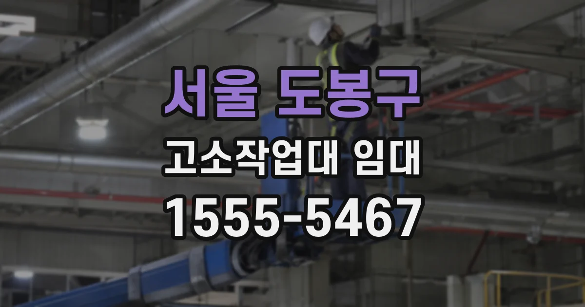 서울 도봉구 고소작업대 임대
