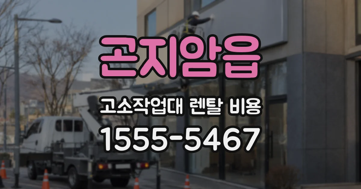 곤지암읍 고소작업대 렌탈 비용