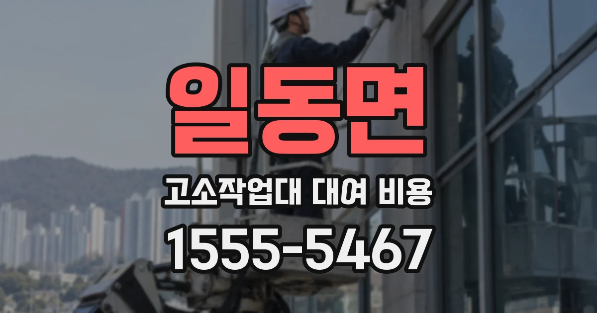 일동면 고소작업대 대여 비용