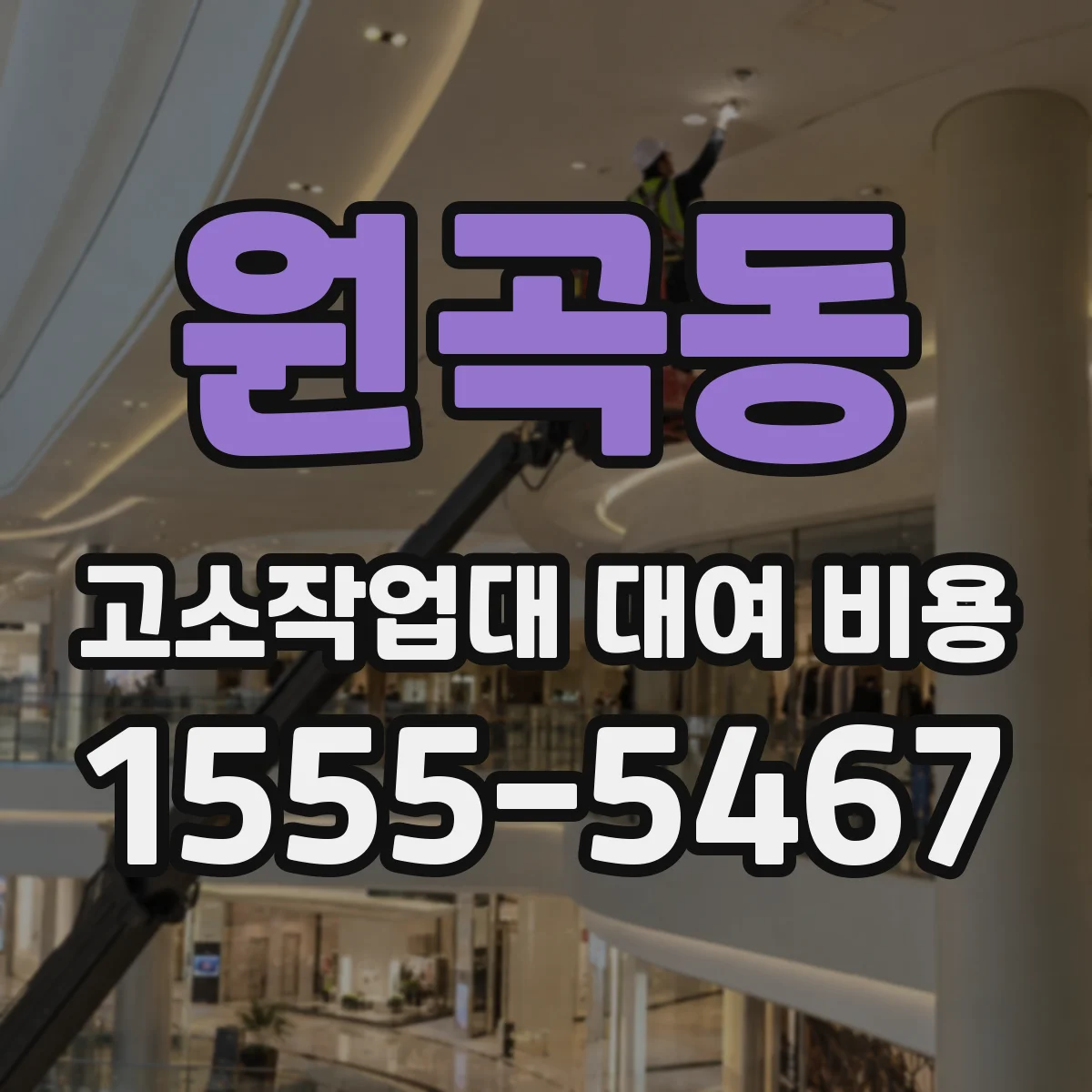 원곡동 고소작업대 대여 비용