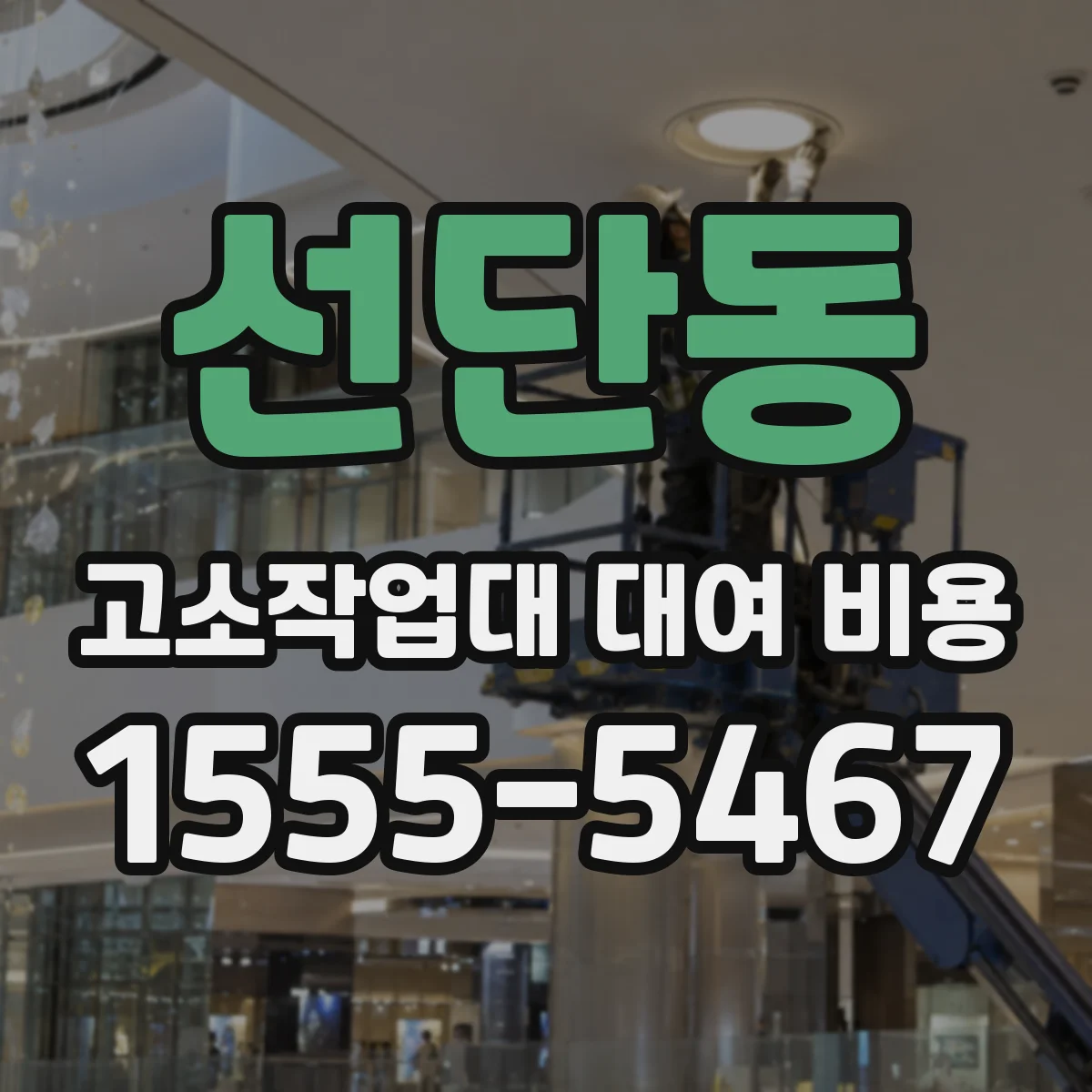 선단동 고소작업대 대여 비용