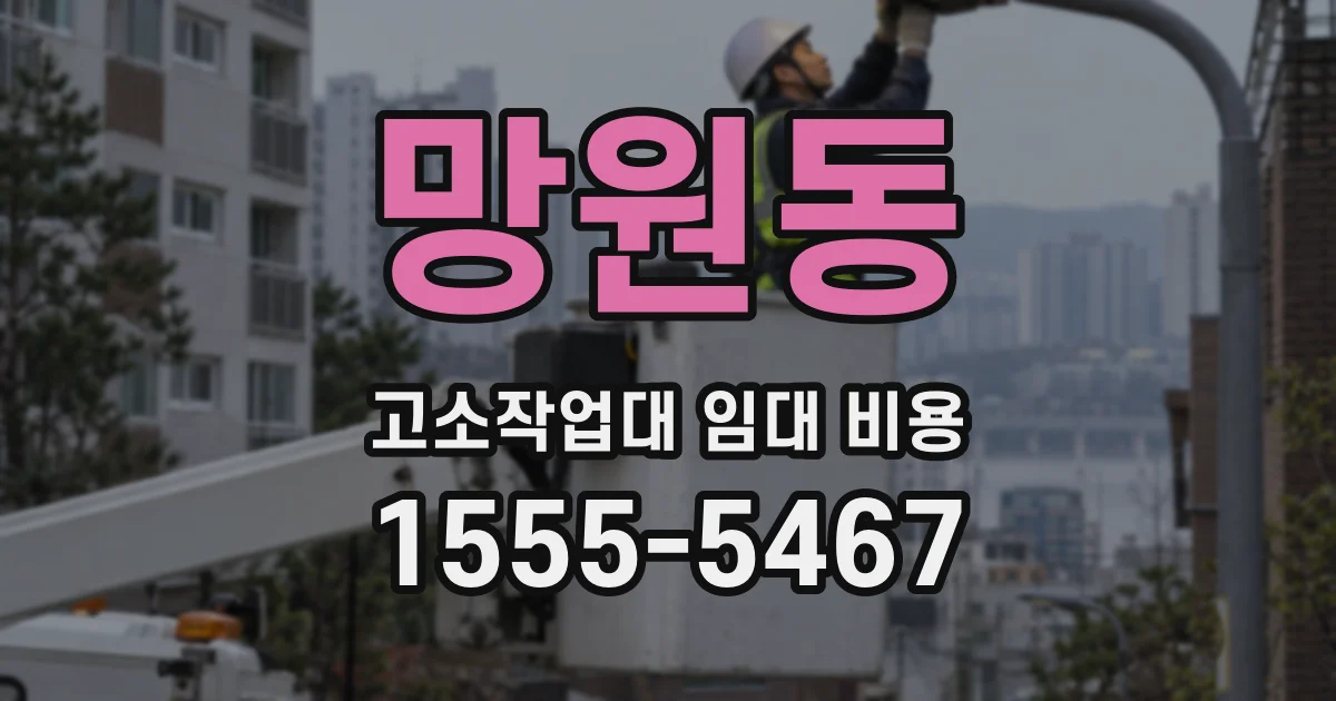 망원동 고소작업대 임대 비용