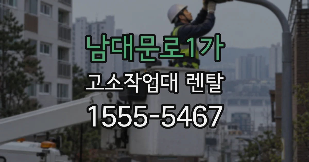 남대문로1가 고소작업대 렌탈