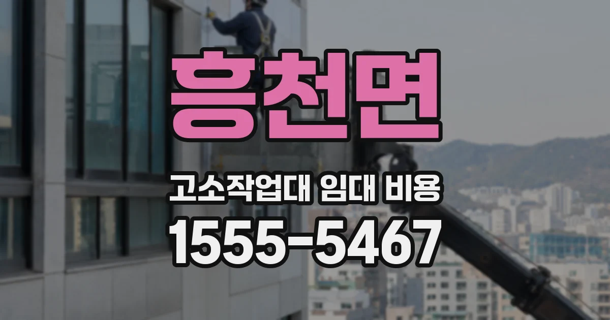 흥천면 고소작업대 임대 비용