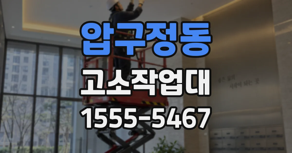 압구정동 고소작업대