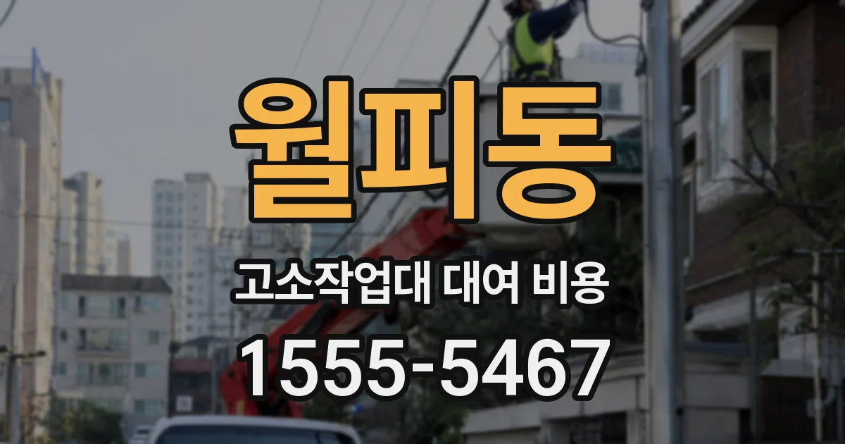 월피동 고소작업대 대여 비용