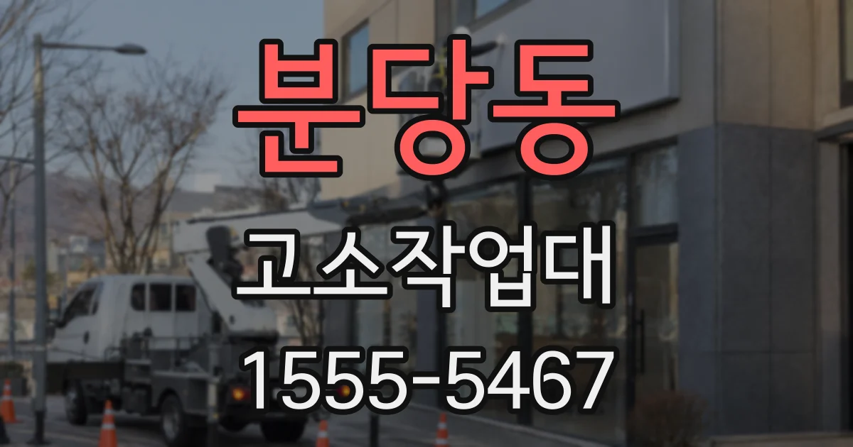 분당동 고소작업대