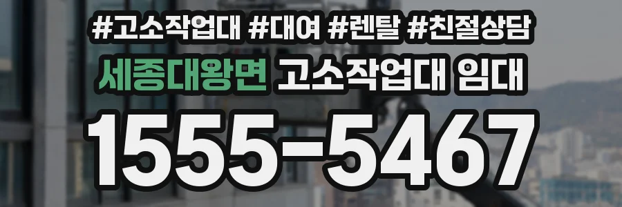 세종대왕면 고소작업대 임대