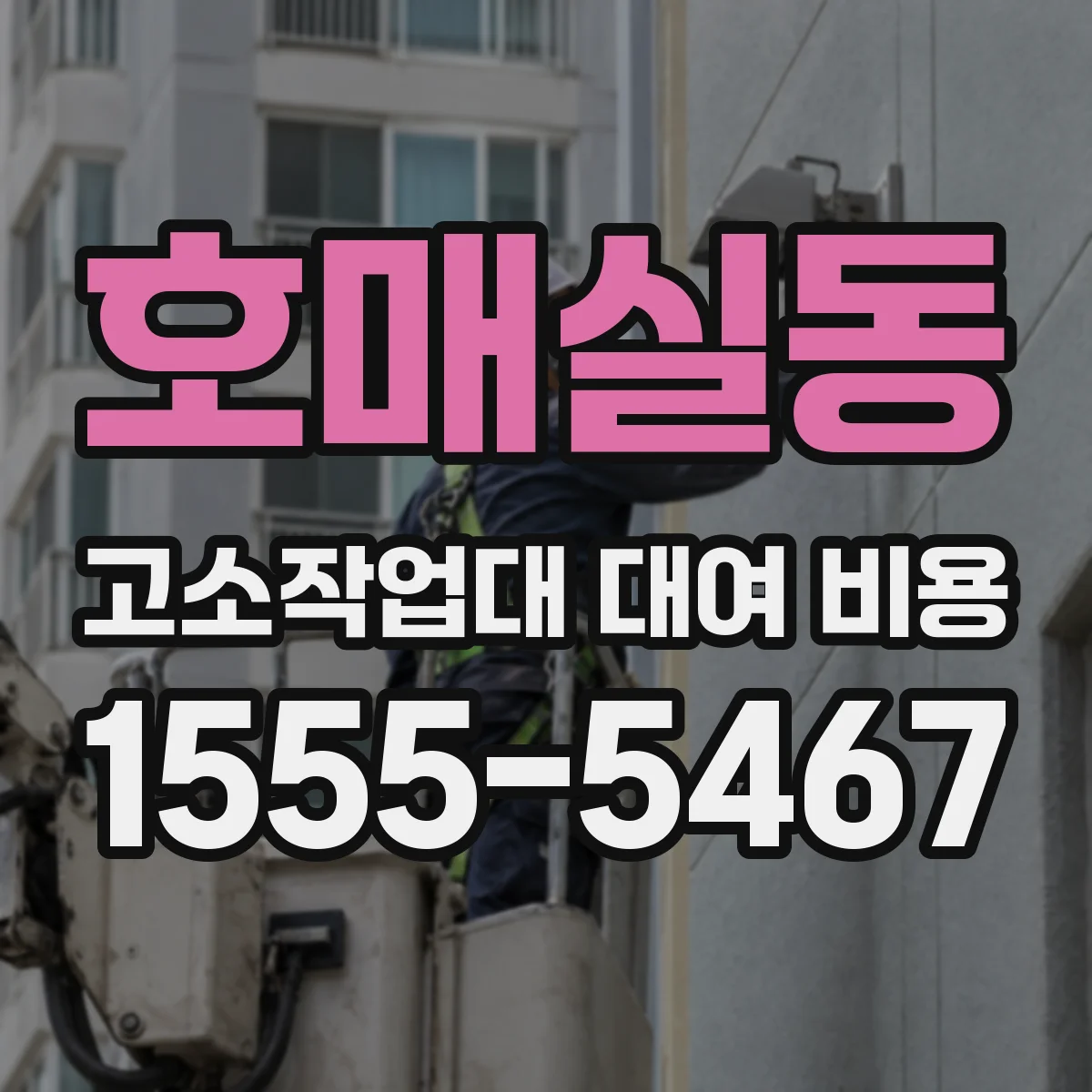 호매실동 고소작업대 대여 비용