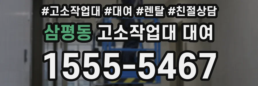 삼평동 고소작업대 대여