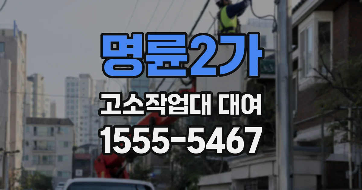 명륜2가 고소작업대 대여